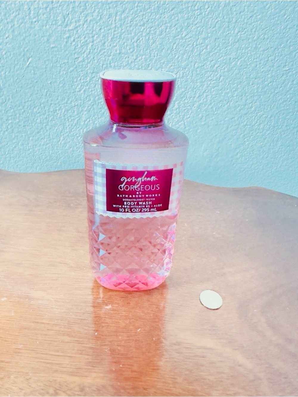Bath & Body Works Gingham Gorgeous Pink Body Wash Bottle